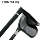 Black Square Frame Polarized Sunglasses Driving Mens Eyewear Matte Black