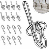 60x Curtain Gathering Hook 28mm Pencil Pleat Small Metal Gather Hooks