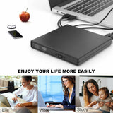 USB External CD RW DVD ROM Writer Burner Player Drive PC Laptop for Mac Windows