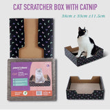 Cat Scratcher Box Catnip Kitten Scratching Cardboard Bed Lounge Scratch Board