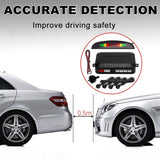 4-Sensor Car Reversing Parking Radar System Kit Audio Buzzer Alarm LED Display