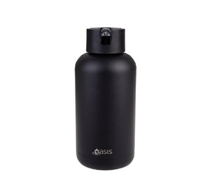 Oasis Moda Ceramic Lined Stainless Steel Triple Wall Drink Bottle - 1.5L Black