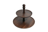 St Clare Acacia 2 Tier Food Serving Tray Stand Decoration Platter Rack 26x38cm