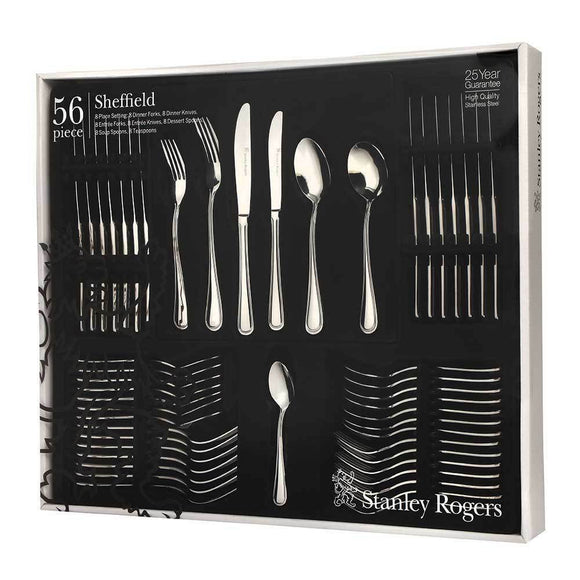 Stanley Rogers Sheffield 56 Piece Stainless Steel Cutlery Set Gift Box