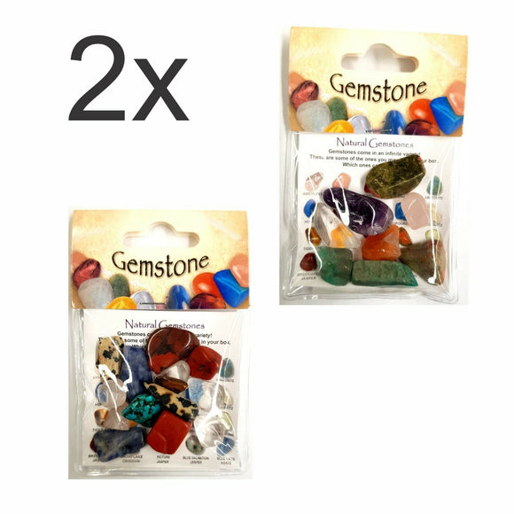 2 Pack Of Assorted Natural Gemstones Crystal Mixed