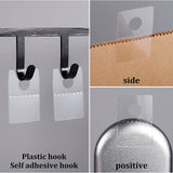 100X Clear Hang Tab With Adhesive Hook Hole Style Hang Sell Stock Shop Retail