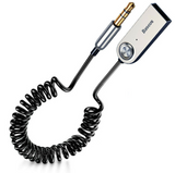 Wireless Baseus Bluetooth 5.0 Receiver Dongle Car AUX 3.5mm Adapter Cable Home