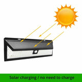 118 LED Solar Powered Motion Sensor Security Light Waterproof Garden Lamp Lights