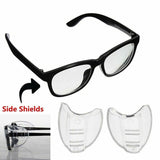 4 Pairs Clear Eye Goggles Side Shields Protection Universal Flexible For Glasses