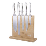 Appetito Magnetic Knife Stand Double Sided  Knife Holder Cutlery Storage- Bamboo