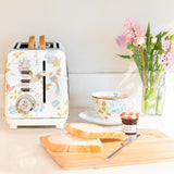 Laura Ashley Toaster 2-Slice Elveden Electric  Bread Kitchen 24cm - White