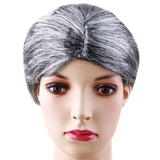Grandma Wig Old Lady Woman Grey Silver Granny Mother Dress Up Costume Part