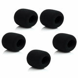 5pcs Universal Pop Filter Windscreen Microphone Sponge Foam Cover Black 7x6cm