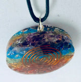 Pendant Gemstone Orgonite 2 Pieces 7 Chakra Orgone Reiki Spiritual Energy Kit