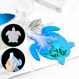 Sea Turtle Silicone Coaster Resin Casting Mold Tray Plate Epoxy Mould Craft DIY