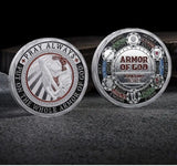 Coin Armor Commemorative Metal Badge Double-sided Painted Armor Of God Silver