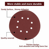 100x Sanding Discs 125mm Sandpaper 60 80 100 120 240 Grit Orbital Sander