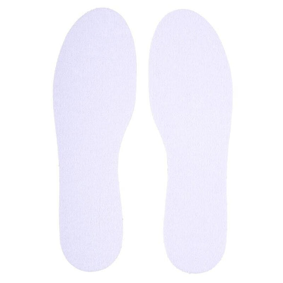 1 Pair Terry Cloth Cotton Insoles White Confy One Size Pads Feet
