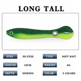 10pcs Fishing Lures Fake Bait Soft Bionic Fishing Lure Saltwater & Freshwater