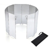 10 plates Foldable Aluminum Camping Cooker BBQ Gas Stove Wind Shield Screen