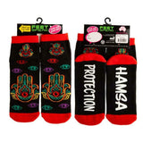 3X Socks Mandala Pentacle Hamsa Meditation Print Non Slip Warm Thick Socks