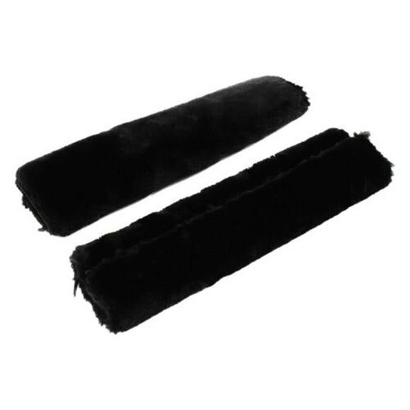 2pcs Car Seat Belt Strap Pad Soft Harness Shoulder Cushion Cover Protector Black