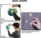 435x Wall Stickers Luminous Stars Moon Planet Glow In The Dark Nursery Kids Room