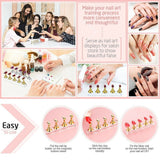 2 Sets Acrylic Nail Art Practice Display Stand Magnetic Tips Holders Assorted