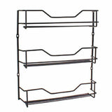 3 Tier Wall Mount Spice Rack - Black