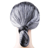 Grandma Wig Old Lady Woman Grey Silver Granny Mother Dress Up Costume Part