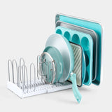 YouCopia StoreMore Expandable Pan and Lid Rack Pot Lid Kitchen Storage 12"-22"