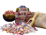 Rose Lavender Botanical Salt Bath Soak Buds & Blossoms Bathtub Health 1kg