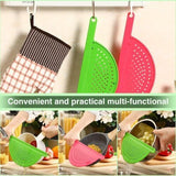 Saucepan Strainer Clip Drainer Plastic Pot Pan Kitchen Rice Pour Water