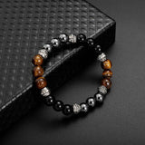 2x Magnetic Healing Tiger Eye Bracelet Hematite BeadBangle PainRelief WeightLoss