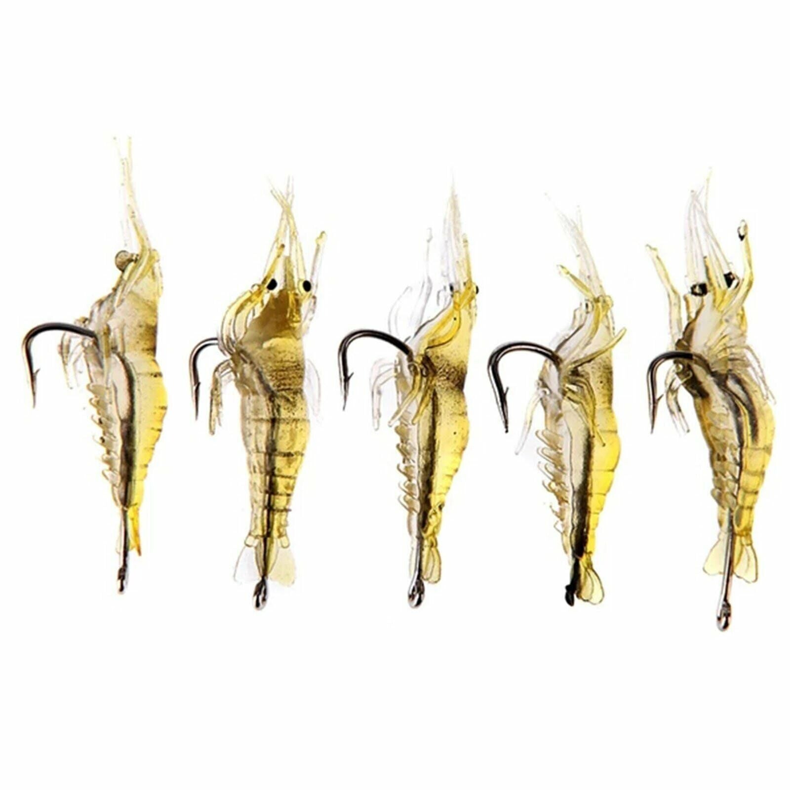 Shop 20Pcs Soft Plastic Bass Yabbie Prawn Shrimp Fishing Lure Jig