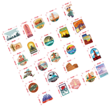 50pcs Travel City Landscape Cartoon Graffiti Sticker Decal Mix DIY Skateboard