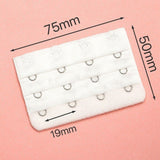 1x Clip On Bra Extender Maternity Plus Size Band Strap Extension 4 Hook Black