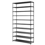Shoe Rack 10 Tier Shelves Shoes Cabinet Storage Organiser DIY - Black