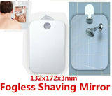 Anti-Fog Fog Free Shower Mirror Fogless Shaving Shave Mirror Bathroom 17X13cm
