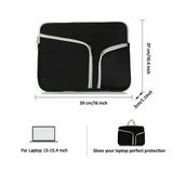 Laptop Sleeve Case Carry Bag for Macbook Pro/Air Dell Sony 15 inch -Black