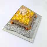 Prosperity Abundance Orgonite Orgone Pyramid Energy Clear Quartz Citrine