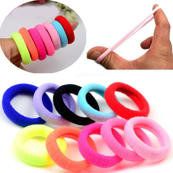 120x Women Girls Multicolor Hair Band Ties Rope Elastic Hairband Ponytail Holder