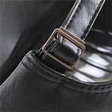 Men Hats Baseball Caps PU Leather Outing Cap Fashion Casual Adjustable - Black