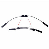 Adjustable Silicone Glasses Cord Wire Lanyard Strap Sunglasses Holder Black