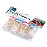 4 Tubes Bulk Bamboo Toothpicks In Dispenser Party Finger Food Snack Cocktail