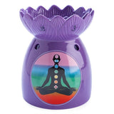 Chakra Oil Burner 3D Bowl Design Ceramic Wax Melts Tealight Candles Holder