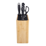 Appetito Rectangle Universal Knife Block Kitchen Tools - Bamboo