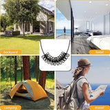 2pcs 12 Clips Camping Rope Peg Washing Clothes Line Travel clothesline BLack