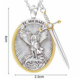 The Archangel St Michael Pendant Prayer Catholic Patron Necklace Sword Lord Gift