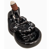 Ceramic Backflow Waterfall Smoke Cones Incense Burner Holder